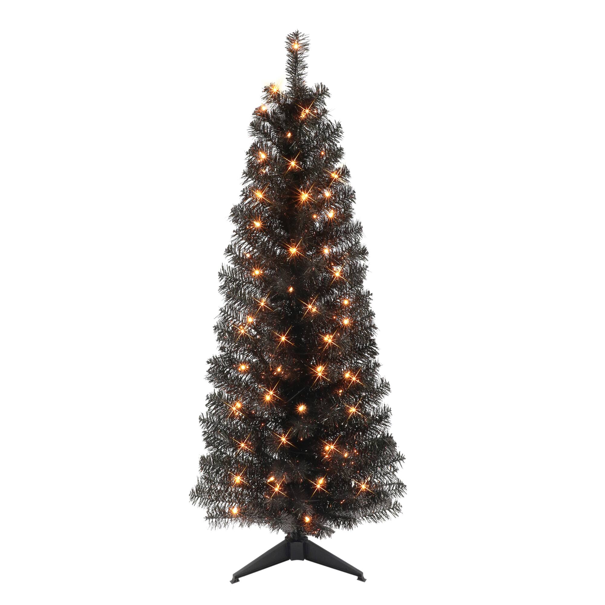 4.5ft. Pre-Lit Tinsel Artificial Christmas Tree